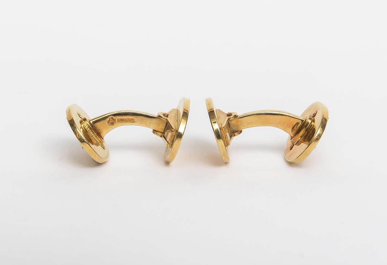 Pair of 18-Karat Gold Cufflinks, Asprey, 