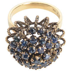 Ladies 18-Karat Gold and Sapphire Ring, circa 1950
