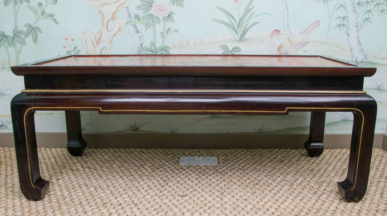 Charming Red Chinoiserie Lacquer Coffee Table At 1stdibs Charming Red Chinoiserie Lacquer Coffee Table For 1