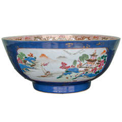 Gigantic Chinese Export Punch Bowl, circa 1780