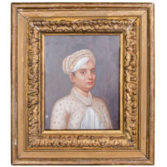 Antique Charming Portrait of a Young Indian Prince, circa 1900
