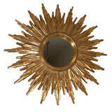 Giltwood Sunburst Mirror from Belgium