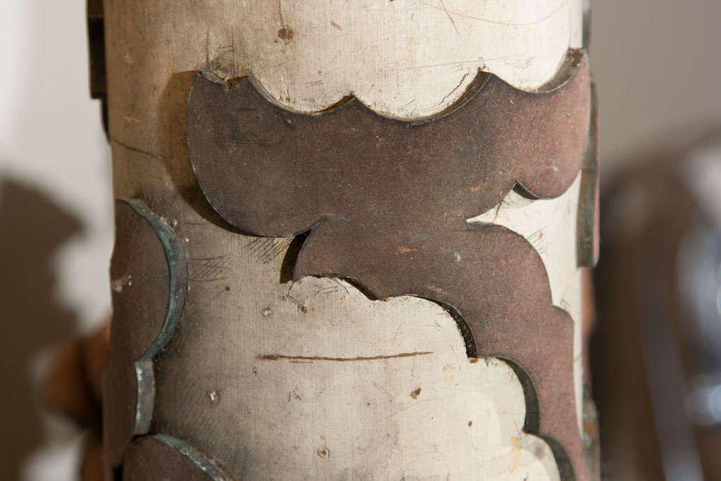 French Wallpaper Scroll Lamp 4