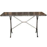 Wrought Iron Conservatory Table with Marble Top