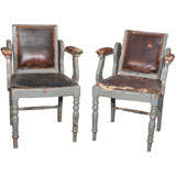 Pair of English Barber Chairs