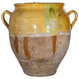 Large Demi-Glazed Terracotta Confit Pot