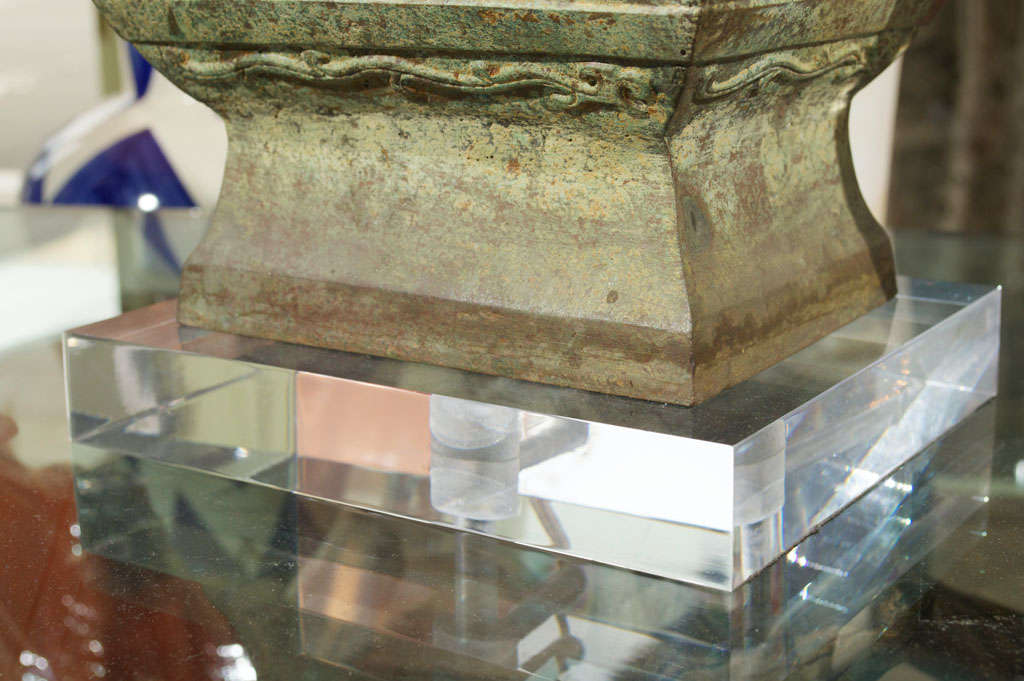 Pair, Antique Asian (Thai) Bronze Jars as Lamps 6