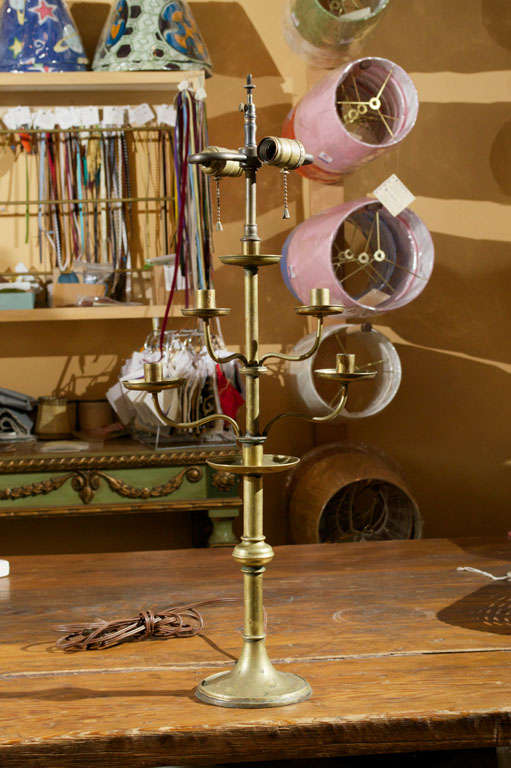 Brass Five Arm Lamp