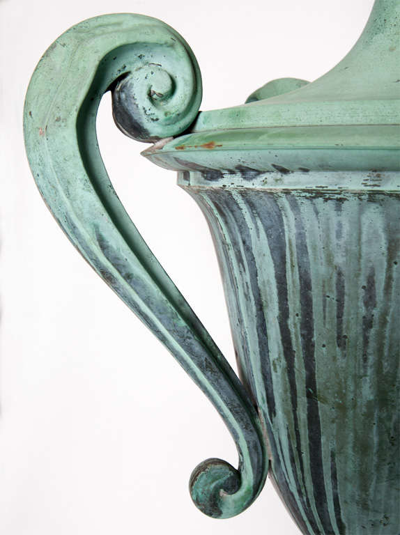 Pair Exquisite Copper Finials