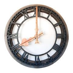 Antique Clock Face with Copper Hands
