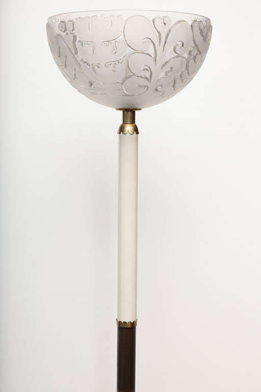 Floor Lamp Glass Shade Bowl / 10 inch I.E.S Opal Glass Reflector Shade