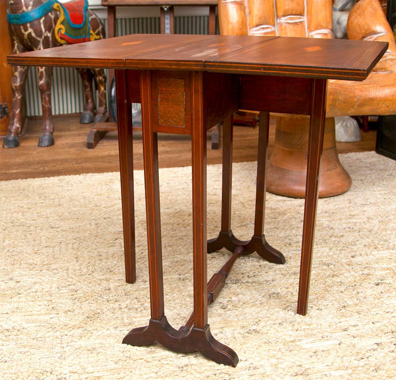 Mahogany  Small Drop Leaf  Side Table