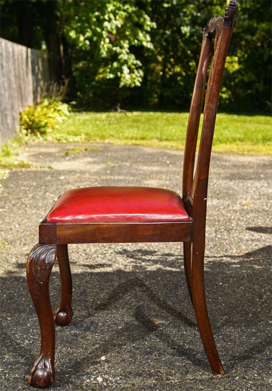 Set Of 6 Chippendale  Reproduction Chairs In Good Condition For Sale In Bedford, NY