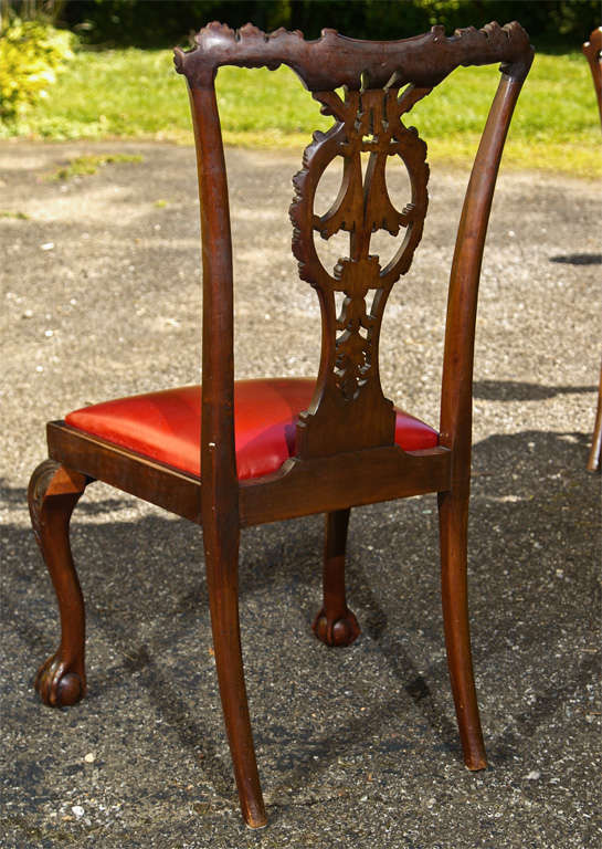 19th Century Set Of 6 Chippendale  Reproduction Chairs For Sale