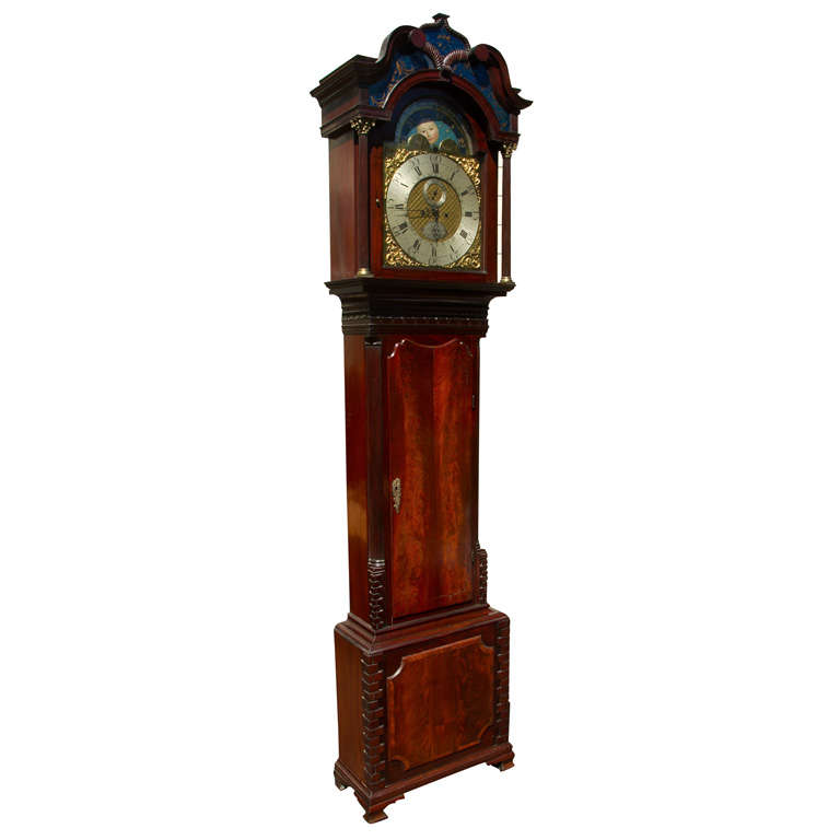 George III Mahogany Tall-Case Clock - Newton For Sale