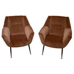 Pair of 1960's italian armchairs