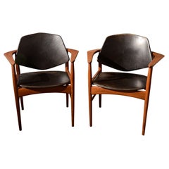 Pair of Ib Kofod Larsen 1950's chairs