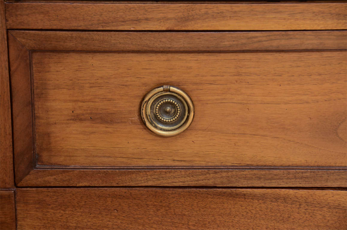 19th Century Empire Commode in Walnut In Fair Condition For Sale In Sag Harbor, NY