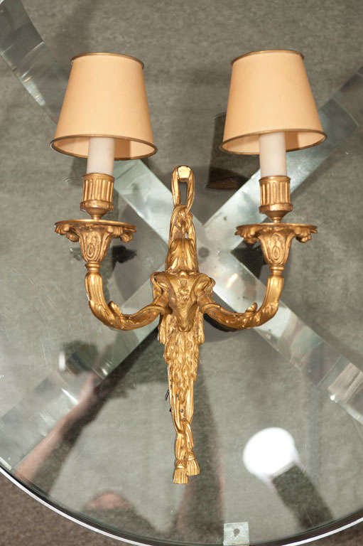 Pair of French XVIII Style Ormoulu Wall Sconces