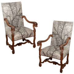 Pair of Animal Head Chateau Chairs