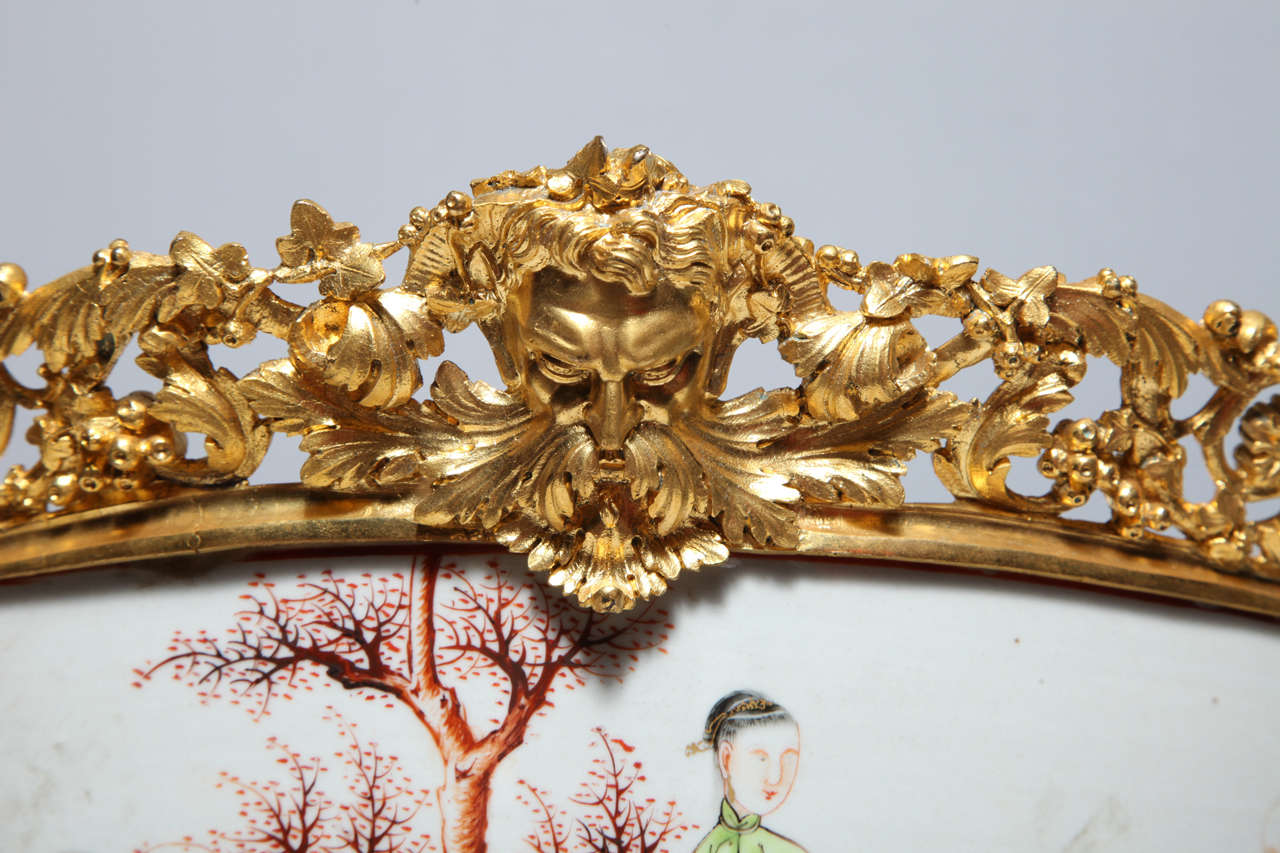 Massive Charles X Period Ormolu-Mounted Chinese Export Porcelain Centrepiece For Sale 1