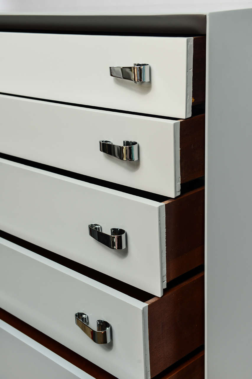 Beautiful 1940's Machine Age Chester of Drawers 1