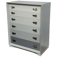 Vintage Beautiful 1940's Machine Age Chester of Drawers