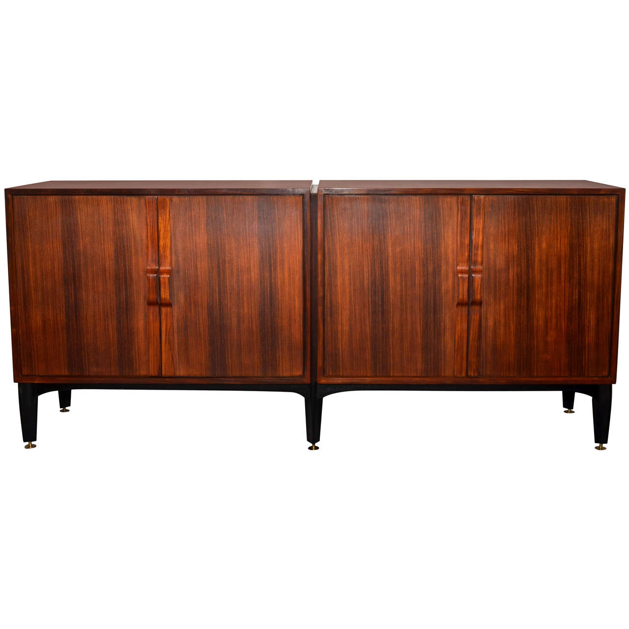 1950's Italian Rosewood Enfilade Buffet For Sale
