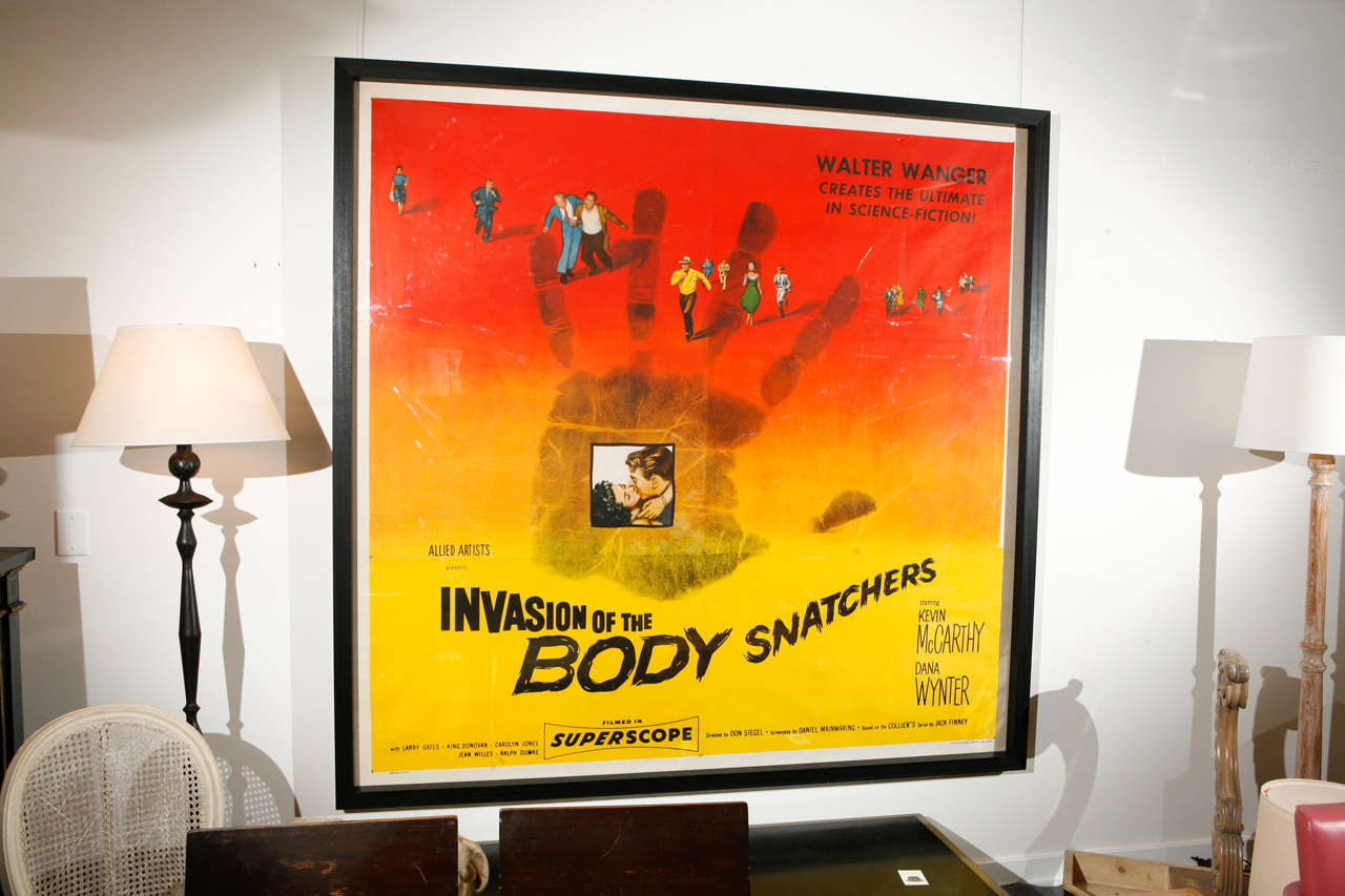 Vintage Original Invasion Of The Body Snatchers Six-sheet Custom Framed