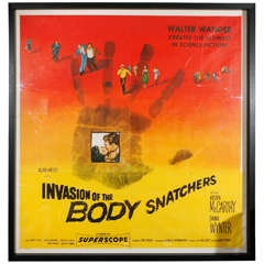 Vintage Original Invasion Of The Body Snatchers Six-sheet Custom Framed