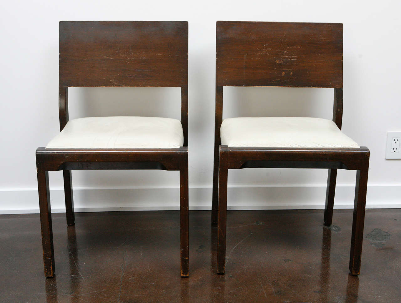 American Set of 8 Vintage Alvar Aalto Dining Chairs- Modified by William Haines, 1943