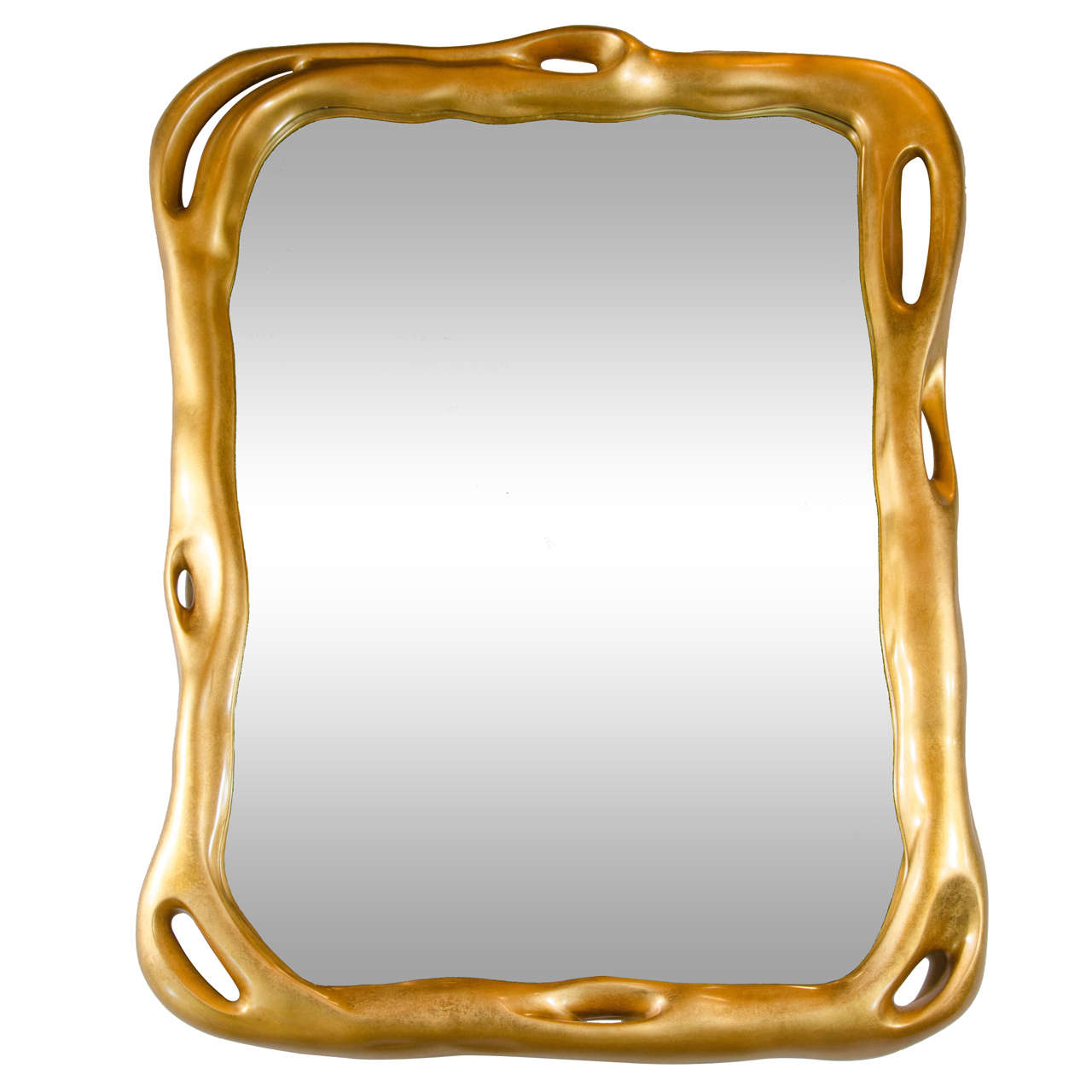 Impressive Modernist Free-Form Design Wall Mirror by Tony Duquette for Baker