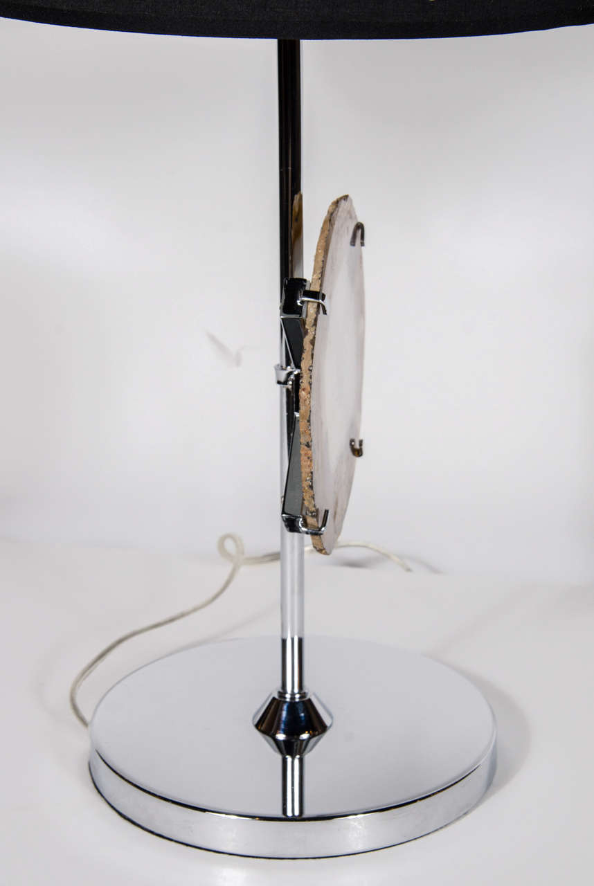 Brilliant Table Lamp with Suspended Luce Agate Natural Stone 1