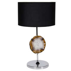 Brilliant Table Lamp with Suspended Luce Agate Natural Stone