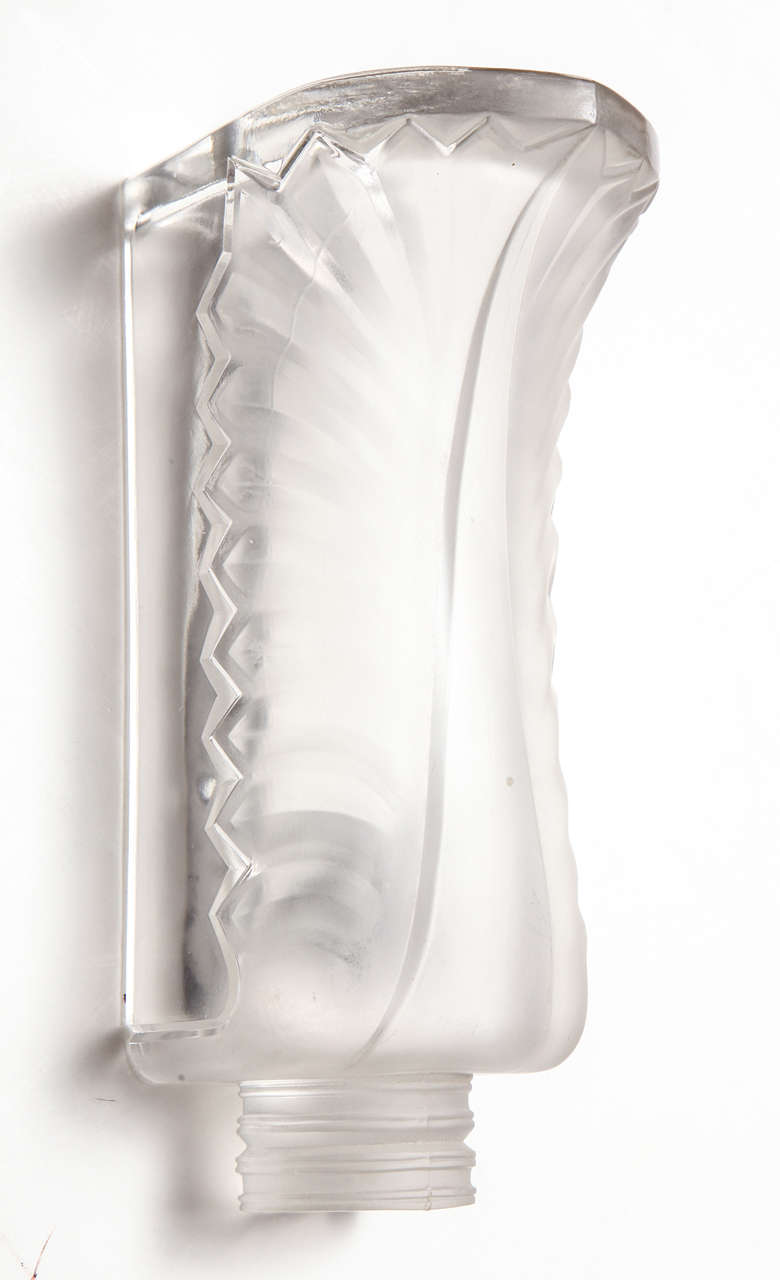 Art Deco Lalique Pair of Wall Sconces 