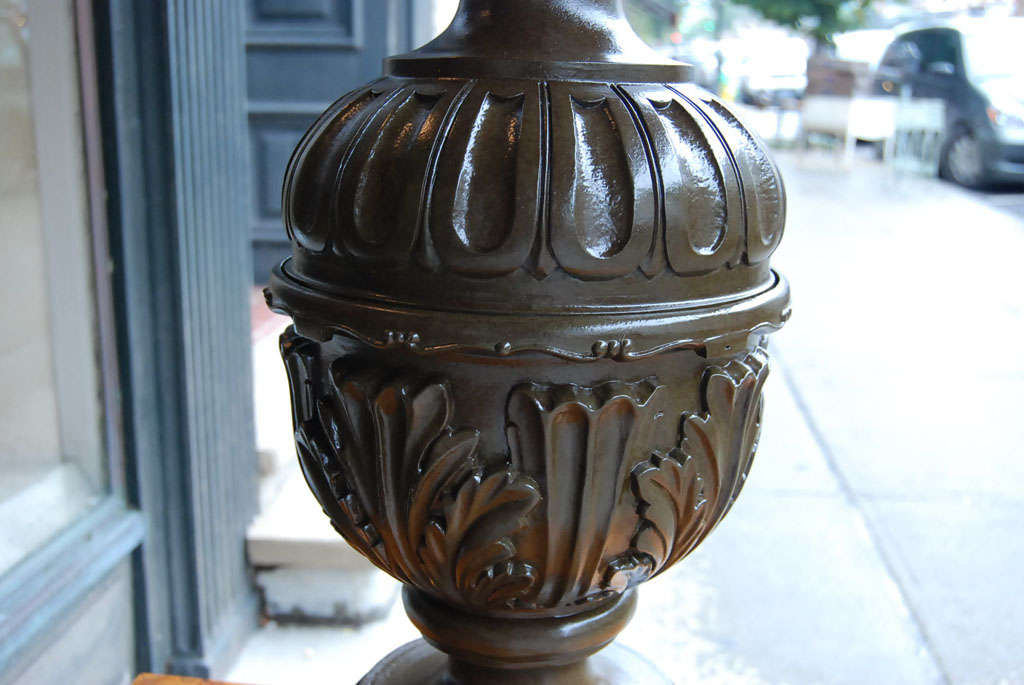 Pair of Robust Painted  Lamps 1