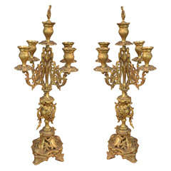 Antique Pair of French Candelabras