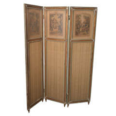 French Folding screen from the 18th century
