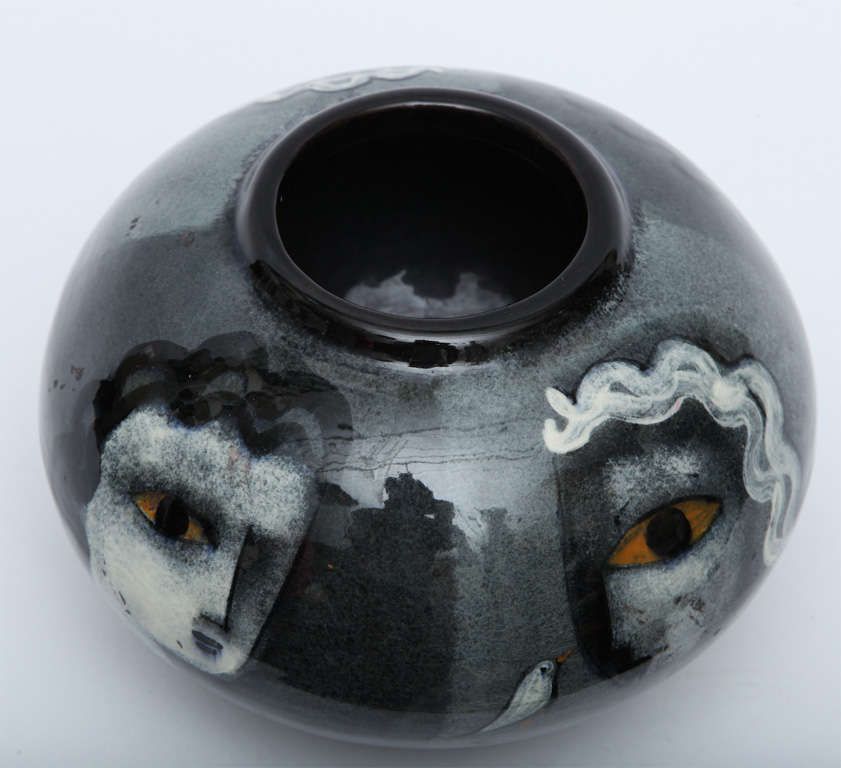 Mid-20th Century A 1950's Modernist  Ceramic Vase signed Pillin