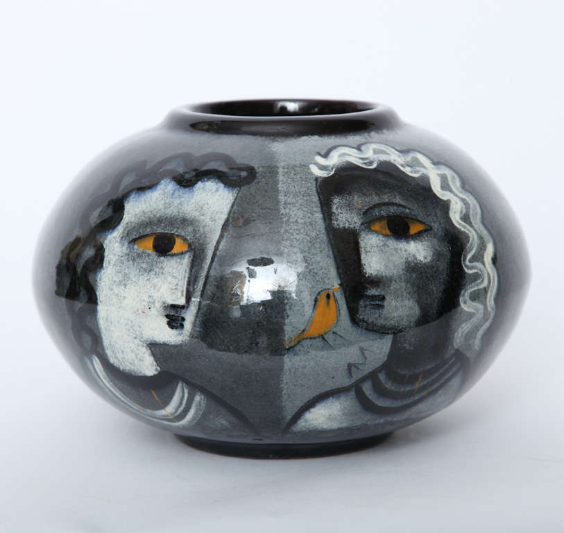 A 1950's Modernist  Ceramic Vase signed Pillin 2