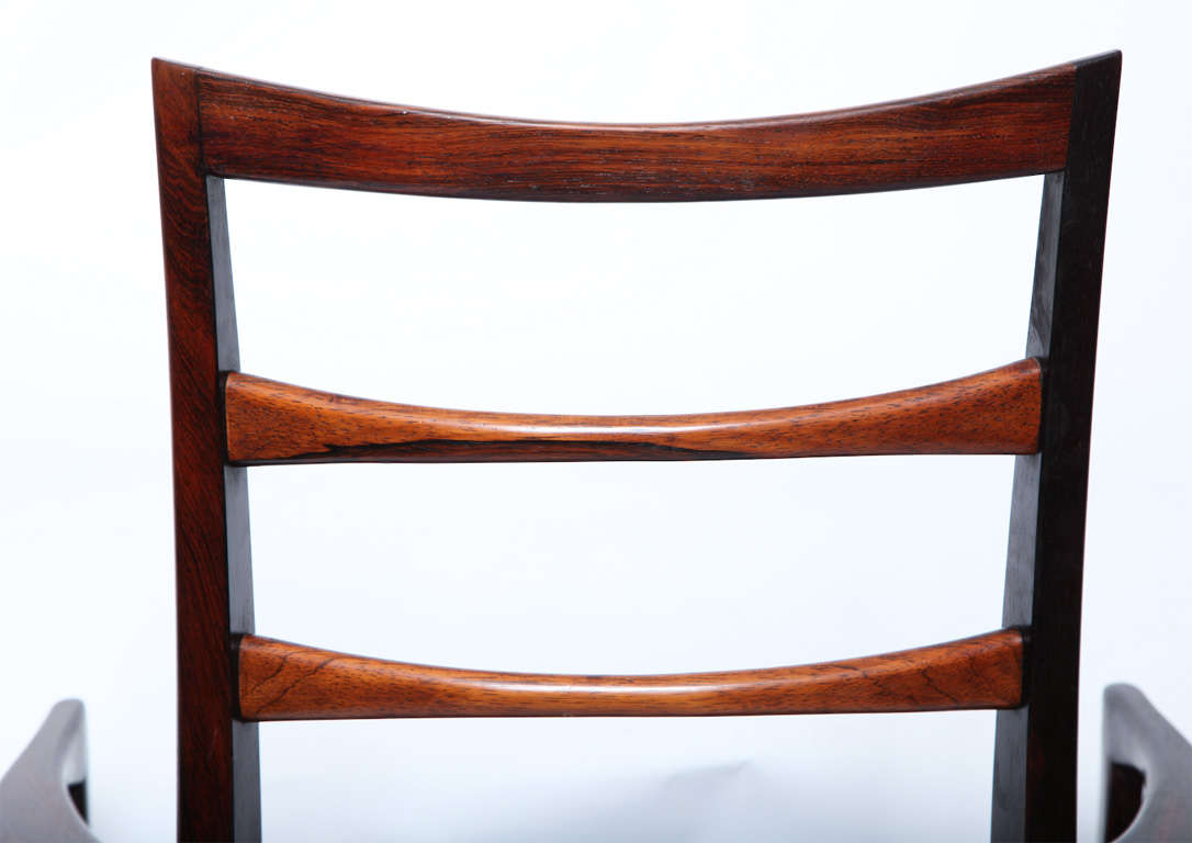 Pair of 1950s Danish Rosewood Side Chairs by Niels Kofoeds 2