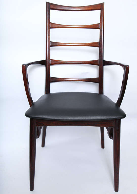 Pair of 1950s Danish Rosewood Side Chairs by Niels Kofoeds 5