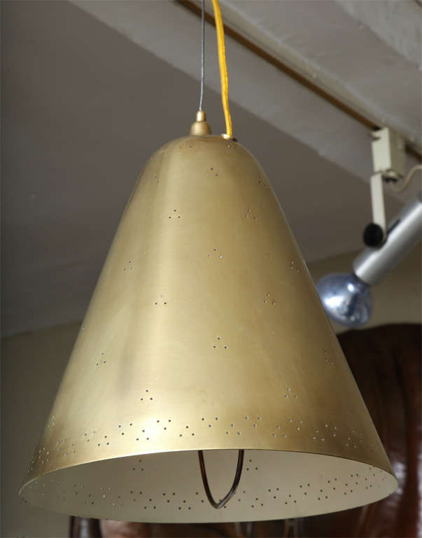 Mid-20th Century A Modernist Counter Balance brass Ceiling Light by Paavo Tynell