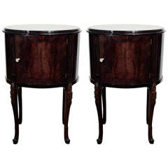 Pair of Glamourous Hollywood End Tables/Nightstands