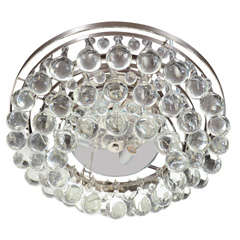 Modern Three Tier Chandelier with Large Crystal Tear Drops