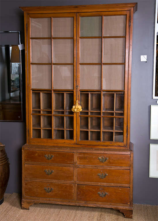 Pine Cupboard; Upper Section with Compartments