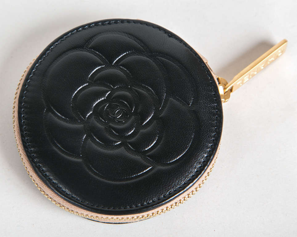 Chanel Camelia and Logo Leather Coin Purse in Box* presented by funkyfinders 3