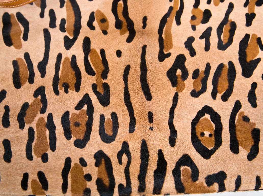 Fendi Leopard-Print Calfhair Bag presented by Carole Ann Hart In Excellent Condition In Stamford, CT