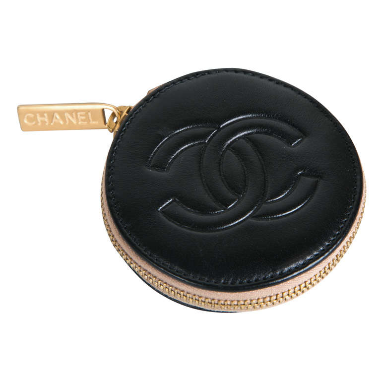 Chanel Camelia and Logo Leather Coin Purse in Box* presented by