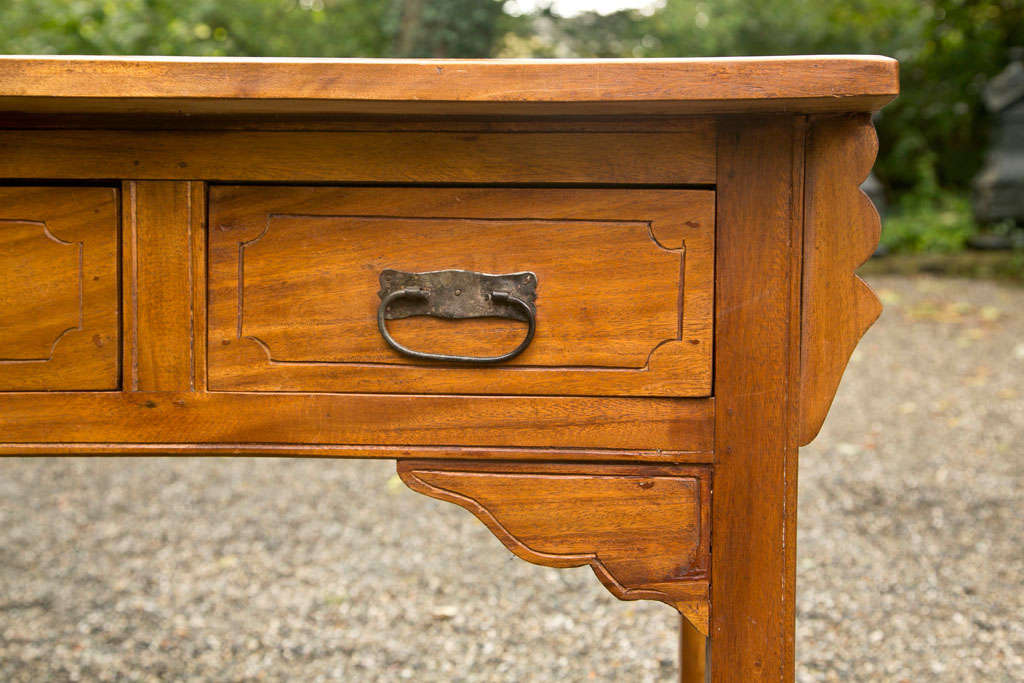 Rustic Style Solid Wood Console Table 1
